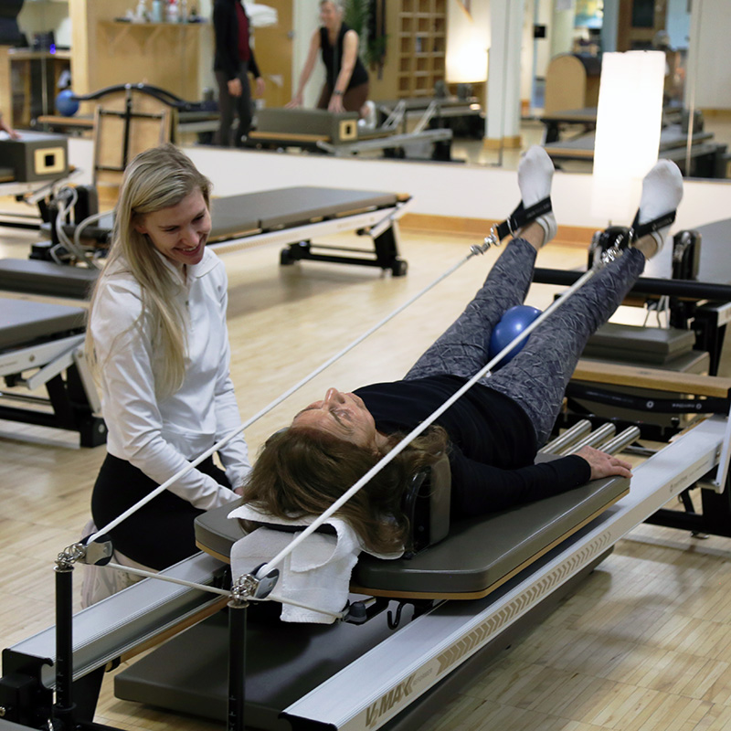 woman doing pilates