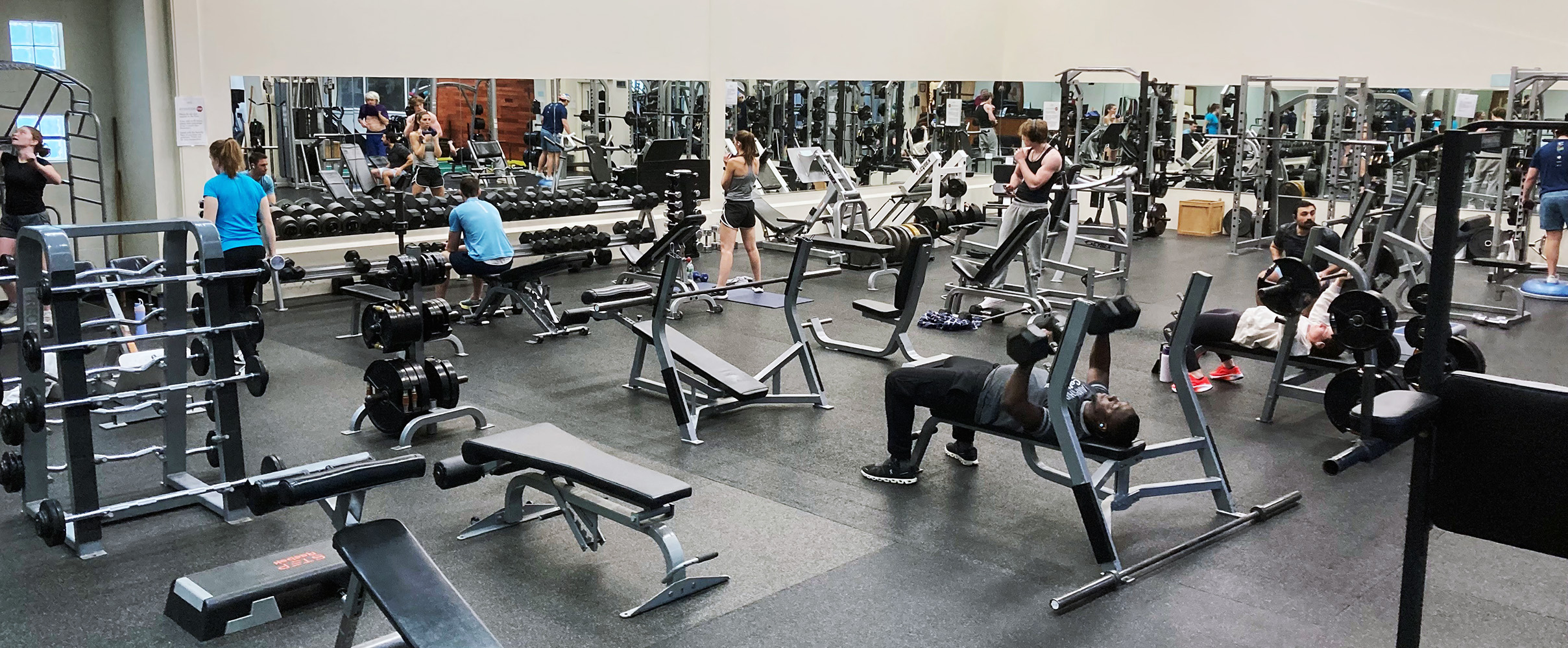 personal trainer on fitness floor